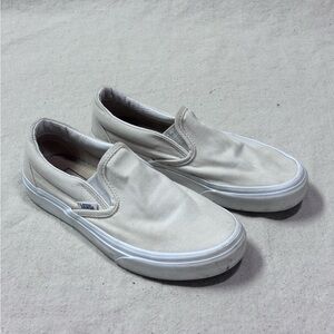 Vans Women's White Slip-On Loafers